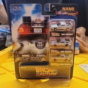 Jada Nano Hollywood Rides Back to the Future 1, 2, & 3 Time Machine Micro 1.65"